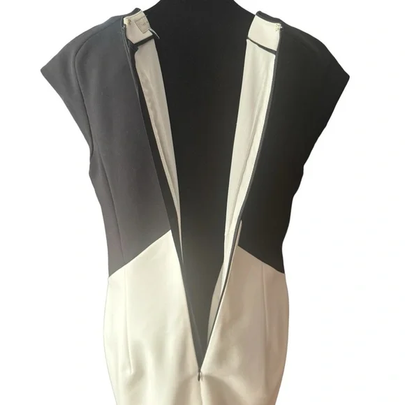 Scandal collection white and black cap sleeve dress by The Limited, petite 14 - Picture 5 of 7